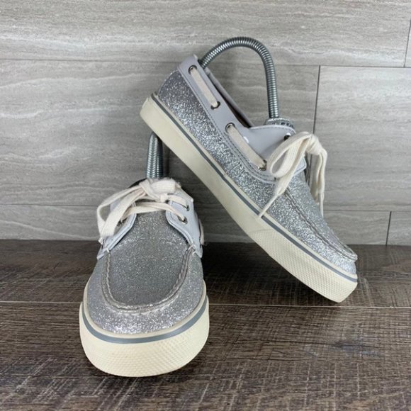 Women's SPERRY Glitter Patent Boat Shoe - Picture 7 of 11